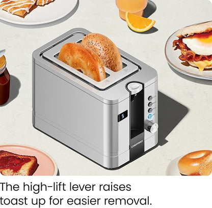 Chefman 2-Slice Digital Toaster, Stainless Steel, Extra-Wide Slots - Image 5