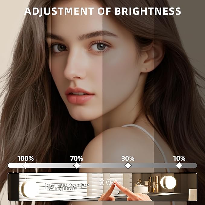 Vanity Mirror with Lights Lighted Makeup Mirror with Dimmable LED Bulbs - Image 4
