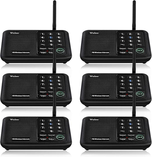 Wuloo Intercoms Wireless for Home 5280 Feet Range 10 Channel 3 Code, Wireless by Wuloo