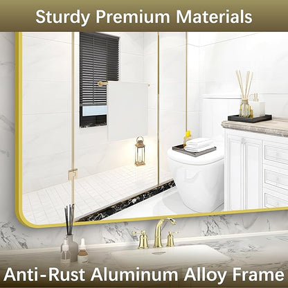 Arched Bathroom Mirror, Wall Mounted Mirror, Living Room, Vertically Hanging or - Image 6