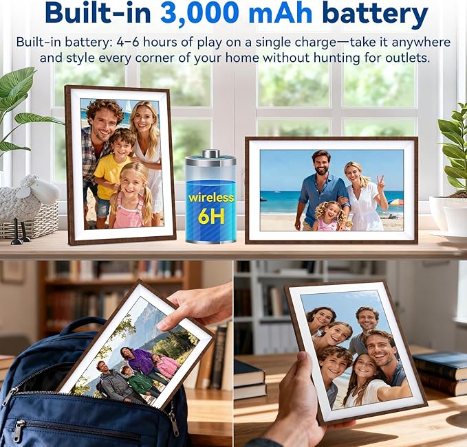 Battery Power Digital Photo Frame Electronic LED Screen Customizable - Image 3