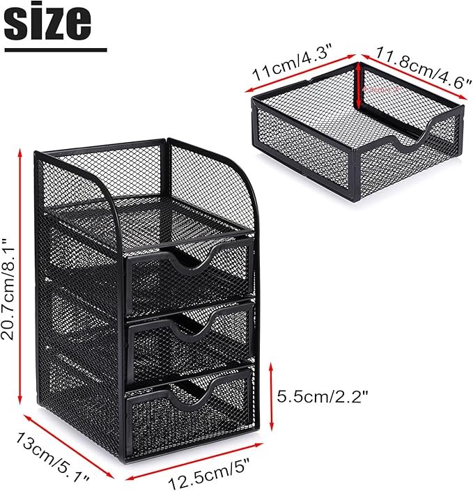 BTSKY Metal Mesh Battery Storage Organizer - Image 2