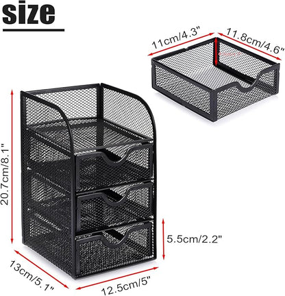 BTSKY Metal Mesh Battery Storage Organizer - Image 2