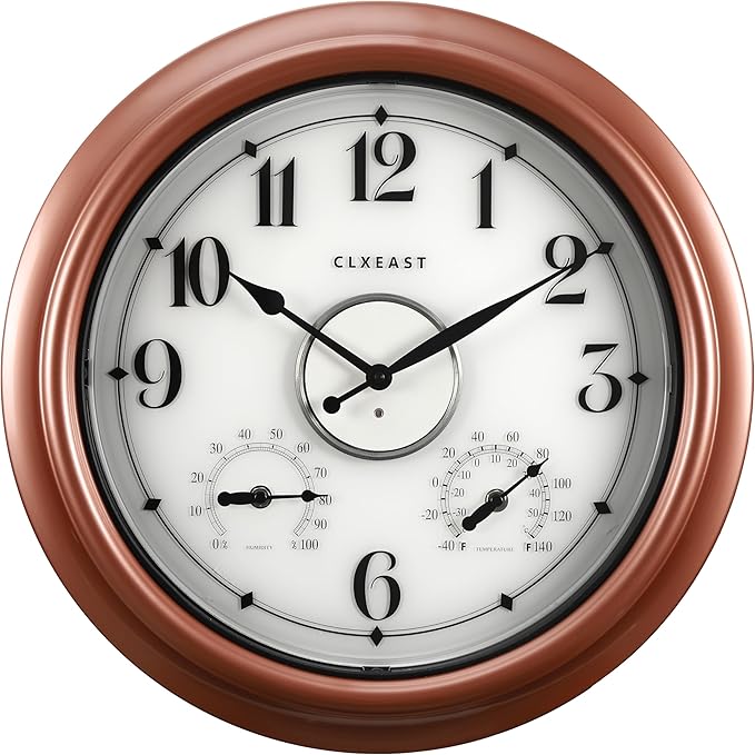CLXEAST 18 Inch Illuminated Outdoor Indoor Clocks - Image 2