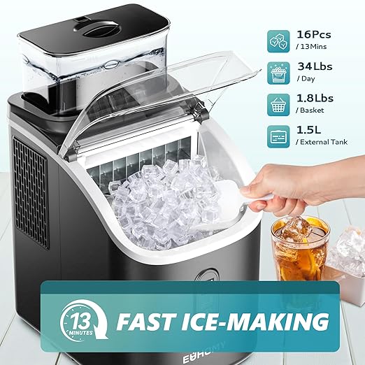 EUHOMY Ice Cube Maker Machine Countertop - Image 2