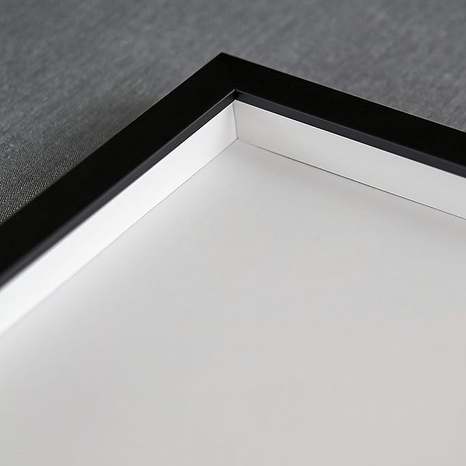 20x46 Shadow Box Frame Black | 1 Inch Deep Solid Wood Shadowbox Display Frame | - Image 4