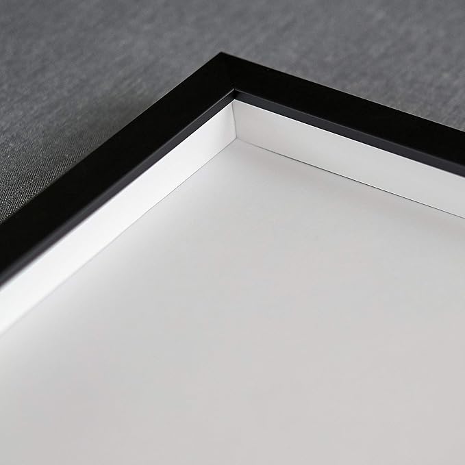 11x17 Shadow Box Frame Black | 1 Inch Deep Solid Wood Shadowbox Display Frame | - Image 4