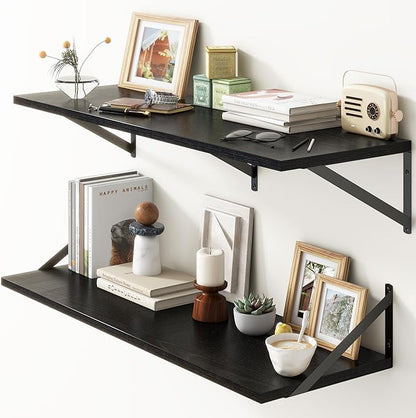 36"W x 12"D Floating Shelves, 12 Inch Deep Wall Shelves by FunMemories