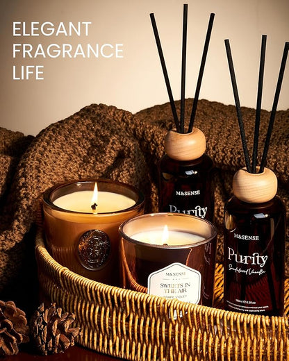 M&SENSE White Cardamom Sage Reed Diffuser: 6.3 fl oz Non-Toxic Aroma Set - Image 6