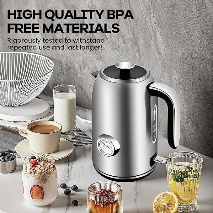 Pukomc Electric Kettle, 1.7L Stainless Steel Electric tea kettle - Image 6