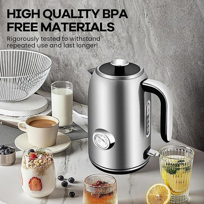 Pukomc Electric Kettle, 1.7L Stainless Steel Electric tea kettle - Image 6