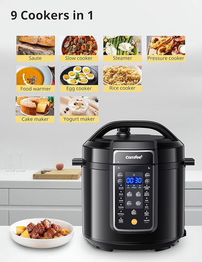 COMFEE' 9-in-1 Electric Pressure Cooker, 14 Presets Instant Multi Cooker Olla - Image 3