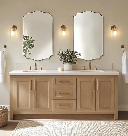 ANDY STAR 24x40 Inch Gold Mirror, Brushed Gold Bathroom Mirror, Antique Brass - Image 3