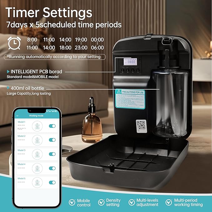 WiFi Smart Scent Air Machine for Home, App Control Waterless Essential Oil - Image 3