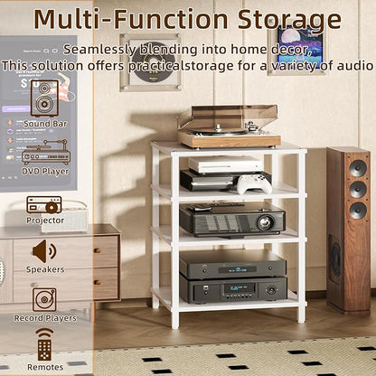 LELELINKY 4-Tier AV Media Player Stand, Stereo Stand, Modern Audio Shelf - Image 6