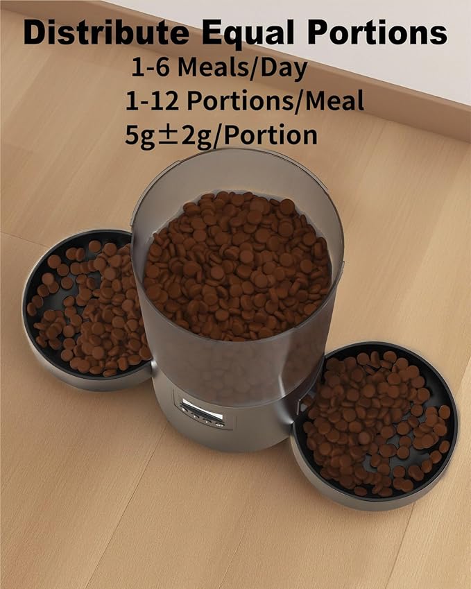 Automatic Cat Feeder for 2 Cats, Dry Food Dispenser - Image 4