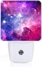 GANTINIR Purple Galaxy Space Night Light, Plug-into Nightlight White LED Lamp by Unknown