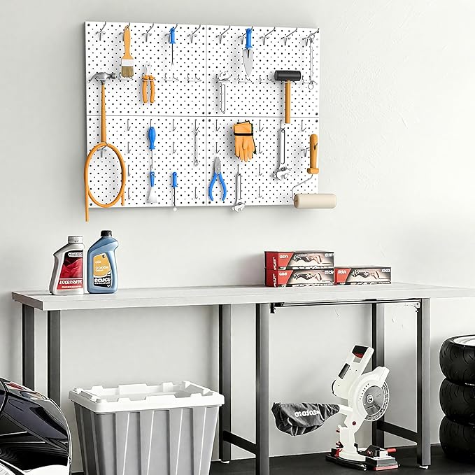 EVERHANGER Metal Pegboard Panels, Heavy Duty Pegboard Wall Organizer, Garage - Image 6