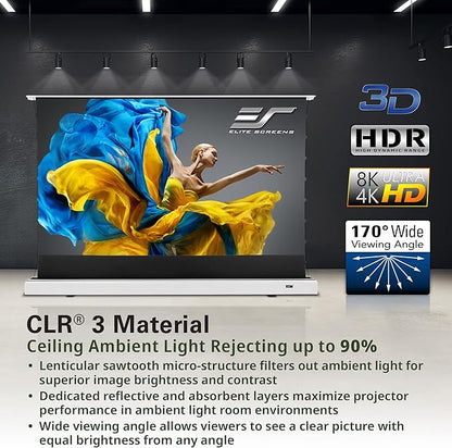 Elite Screens Kestrel Tab-Tension 2 CLR3, Ultra-Short Throw Ceiling Ambient - Image 2