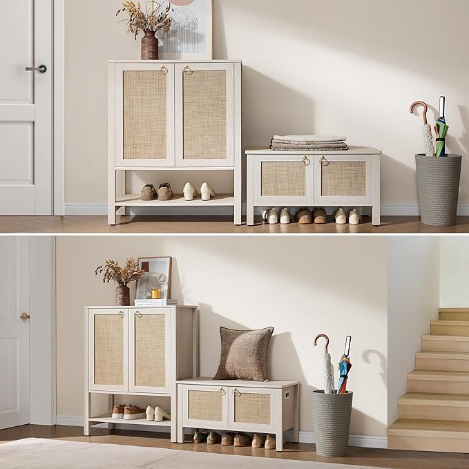 SICOTAS Rattan Shoe Cabinet - Image 4