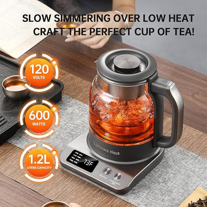 Titanium & Glass Electric Tea Kettle & Tea Maker, Pro Steam Extraction - Image 9