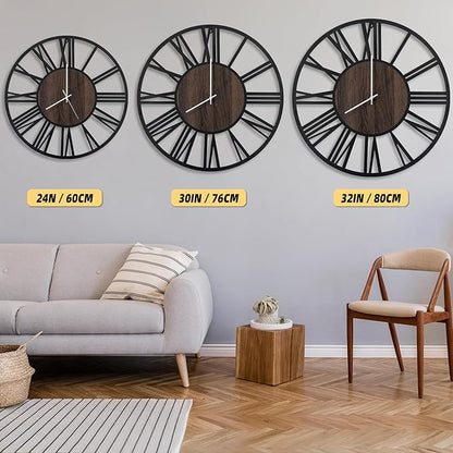 LEIKE Large Wall Clocks with Night Light Battery Operated, Silent Non Ticking - Image 4