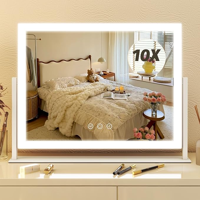 FENNIO Vanity Mirror with Lights 13'' x 17'' Makeup Mirror with Lights by FENNIOLEDMIRRORS