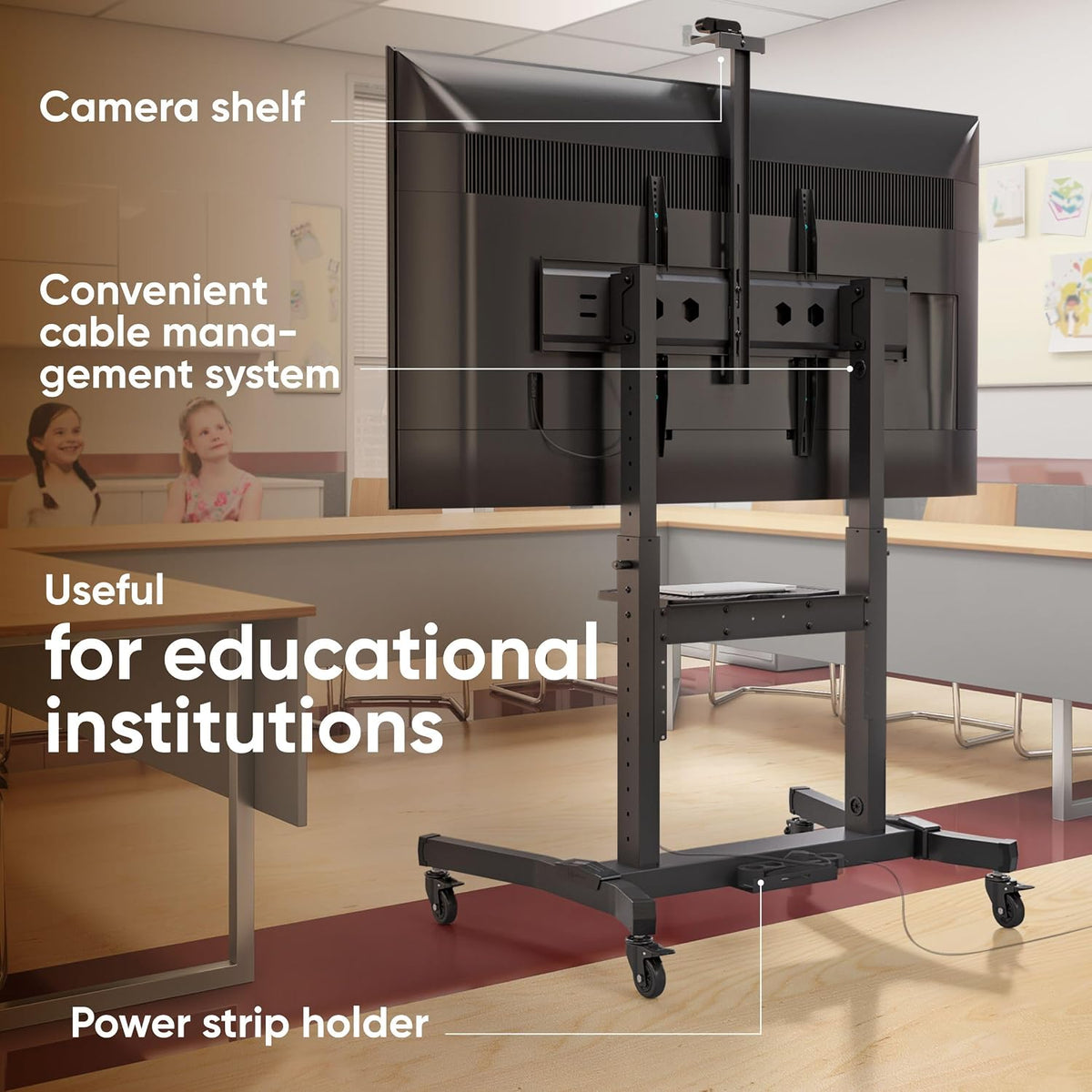 onkron mobile tv stand 50-100 inch, up to, package contents