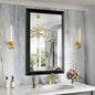 Amorho Black Bathroom Mirror, 24x36 Inch Thick Metal Framed Wall Mirrors by Amorho