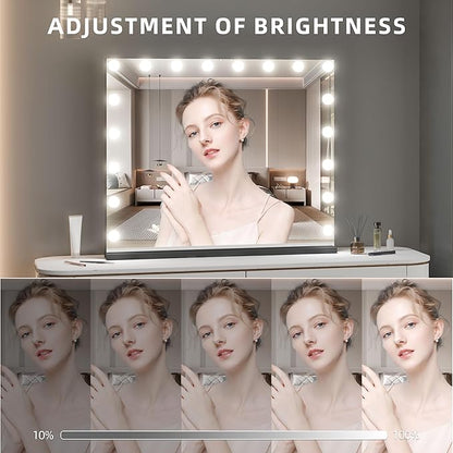 Vanity Mirror with Lights, Makeup Mirror with 17 Dimmable LED Bulbs, 3 Color - Image 3