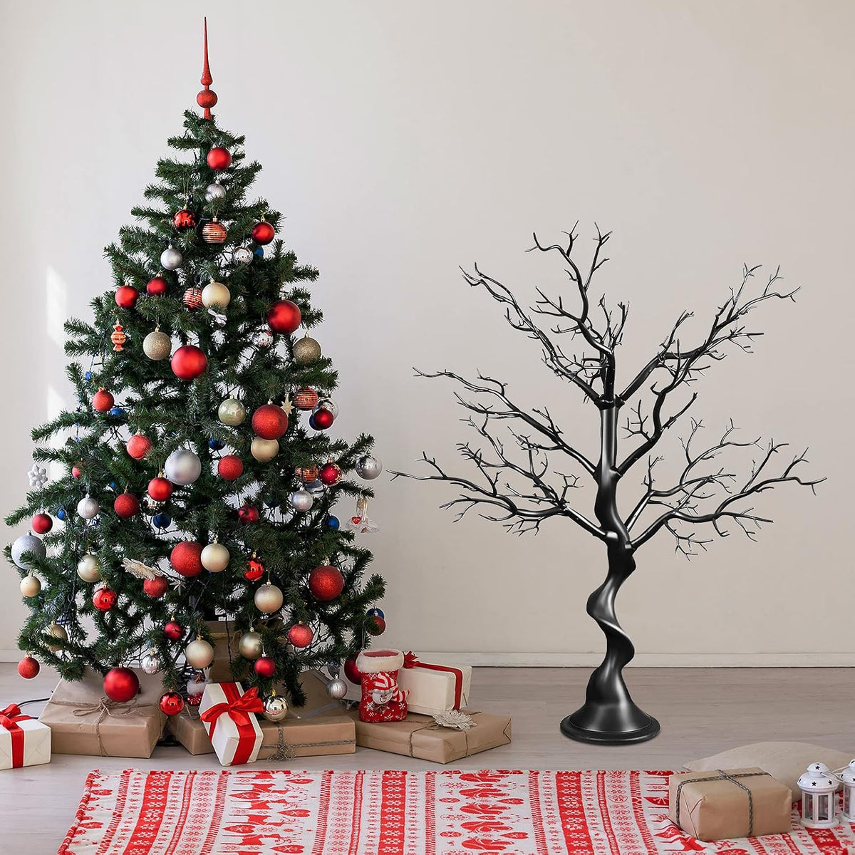 Jetec Halloween Christmas Tree Centerpieces Table 30 in Manzanita, Black