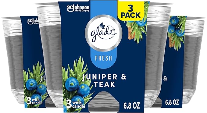 Glade Juniper & Teak Fresh Collection Candle by Glade