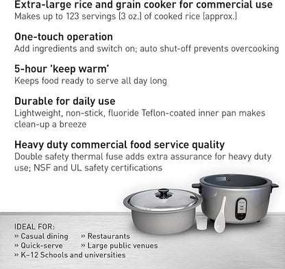 Panasonic Commercial Electric Rice Cooker, 120V Extra-Large Capacity 60-Cup - Image 2