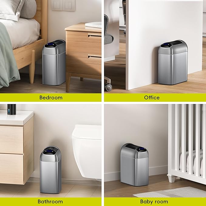 EKO Astro Slim Sensor Trash Can, 10L / 2.6 Gallon Touchless Garbage Bin - Image 3