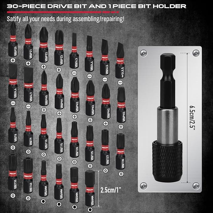64-Piece 1/4" Drive Impact Socket Wrench Driver-Bits Set, Cr-V Metric - Image 3