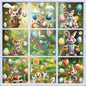 Hianjoo 87 PCS Easter Window Clings, 9 Sheets Easter Egg Window Clings Stickers for Window Decor, Double Sided Bunny Window Cling Decorations with Chick Flower Butterfly Carrot