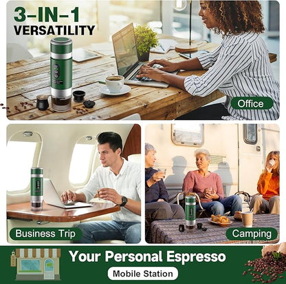 Portable Espresso Machine with Removeable Battery, 20 bar Mini Travel Coffee - Image 4