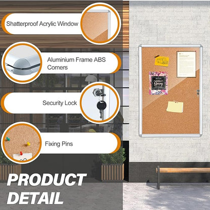 36"x24" Outdoor Enclosed Bulletin Board - Image 4