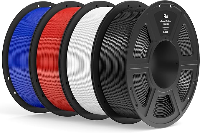 ELEGOO PLA Filament 1.75mm Bundle 4KG, 3D Printer Filament Dimensional Accuracy by ELEGOO