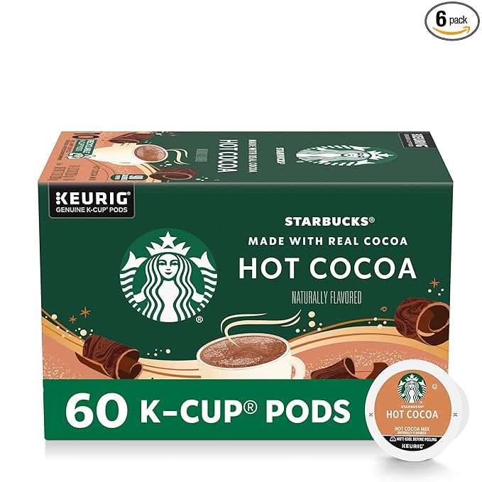 Starbucks K-Cup Coffee Pods, Flavored Hot Cocoa, Classic Hot Cocoa, 60 Keurig by StarbucksbyNespresso