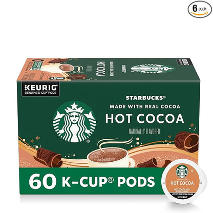 Starbucks K-Cup Coffee Pods, Flavored Hot Cocoa, Classic Hot Cocoa, 60 Keurig by StarbucksbyNespresso