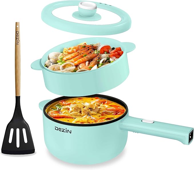 Dezin Electric Cooker, 2L Non-Stick Sauté Pan, Rapid Noodles Cooker, Mini Pot by DEZIN