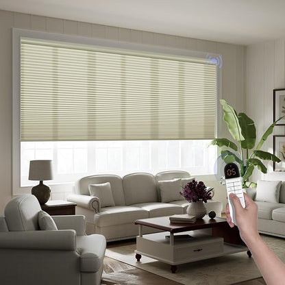 Boolegon Motorized Blinds with Remote, Light Filtering Smart Blinds, Automatic by Boolegon