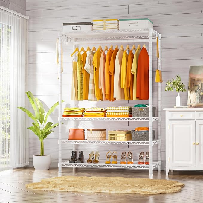 Ulif H4 Plus Garment Rack, 4-Tier Portable Clothes and Clothing Rack - Image 2