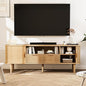 DAMCROP 62.4 Inch Fluted TV Stand, Modern Media Console Table by DamcropFurniture