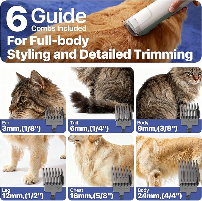 Dog Grooming Kit with Vacuum, 15000Pa Pet Hair Clipper and Shedding Brush - Image 5
