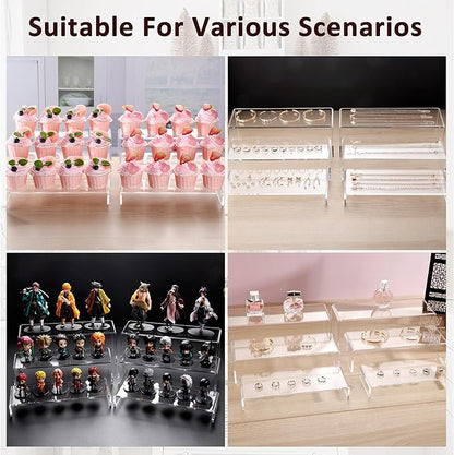 LFTYTUO 2 Set Large Acrylic Clear Display Risers, 3 Sizes 12" Rectangular - Image 7