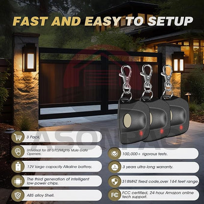 Mighty Mule GTO Gate Opener Remote FM135 MMT103 RB741 - Image 3