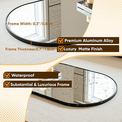 Arched Mirror 20"x30", Bathroom Mirror, Wall Mounted Vanity Mirror - Image 3