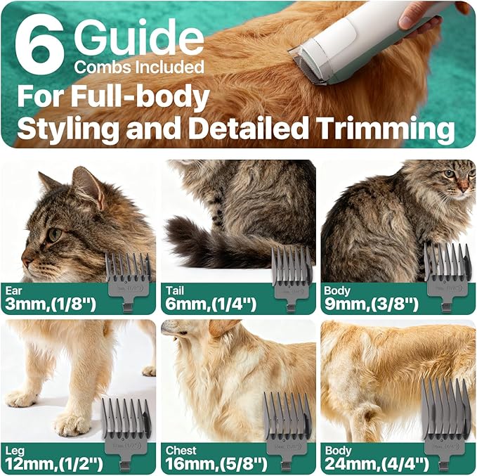 Dog Grooming Kit with Vacuum, 15000Pa Pet Hair Clipper and Shedding Brush - Image 5